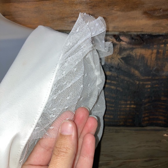 SO Lace sleeve Square neckline Bodysuit M - Picture 8 of 11